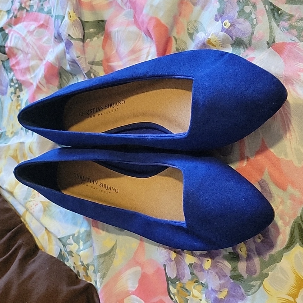 Suede Royal Blue Flats